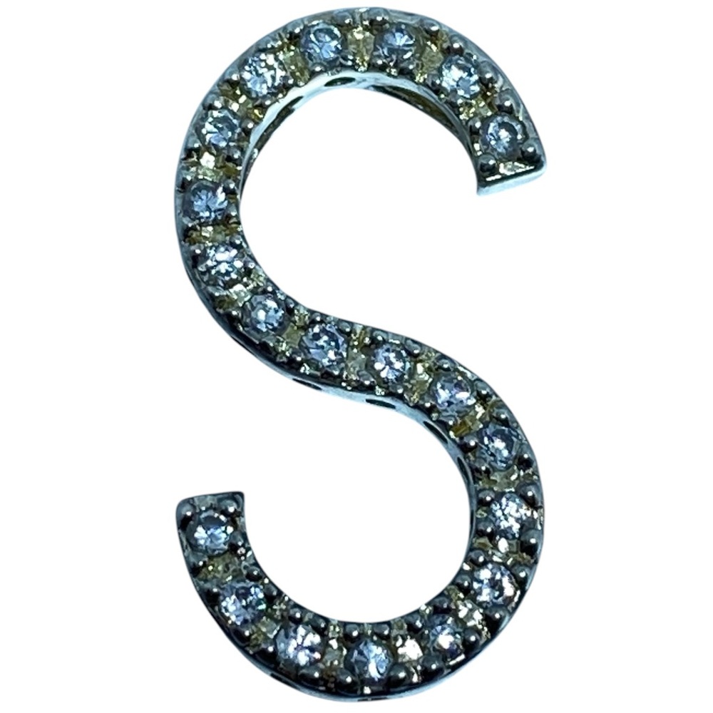 925 Solid Sterling Silver Initial Script Letter “… - image 1